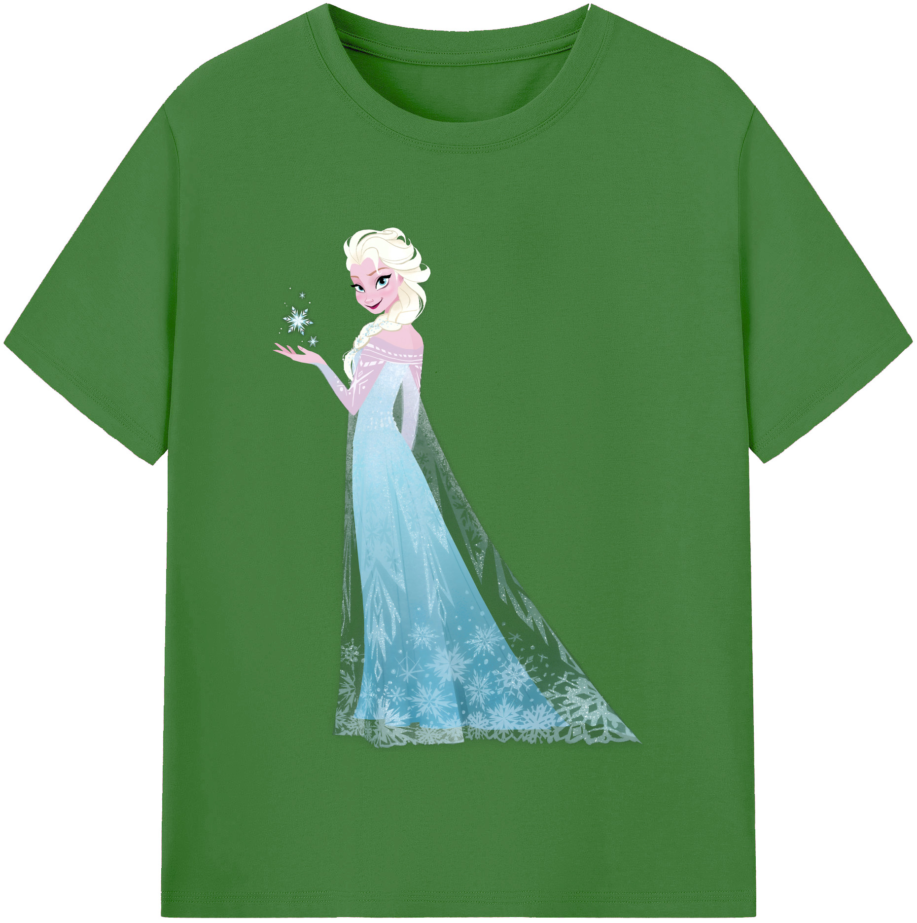 （画像用） アナと雪の女王 アンナ エルサ Frozen Anna Elsa レディースカジュアルプリントTシャツ（綿100％）